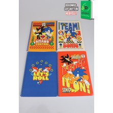 x Dekomus "speed Force Collection" Sonic A4 Spiralli Çizgili Defter 80 Yaprak Tek Adet