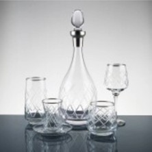 61 Parça 12 Kişilk Gümüş El Dekor Kesme Su Takımı