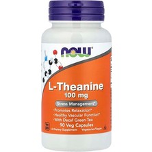 Now Foods, L-Theanine, 90 Bitkisel Kapsül
