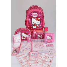 x Dekomus "love Shine Collection" Hello Kitty Lisanslı Full Kırtasiye Seti Ortopedik Ilkokul,beslenme ve Kalem Çantası,matara,beslenme Kabı Seti