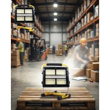 Sayarmarkt Çok Fonksiyonlu LED Projektör Kamp Lambası Solar Şarjlı Powerbank Özellikli