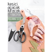 Hsnet Tavuk Makası Çelik Mutfak Makası Açacak Kıracak Kesici Özelik  Nemere