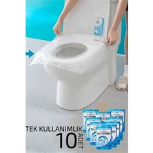 Store Mania Ieg™ Klozet Kapağı Kılıfı Hijyenik Seyahat Tek Kullanımlık Klozet Wc Örtüsü 10 Adet 7208