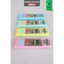 Mikro x Dekomus Pastel Touch Collection "2 Adet" 120'LI 0.7 mm 2b Uç Seti "dekomus Cep Defteri Hediyeli"