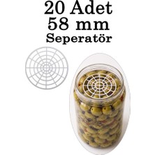 Tiesa Home Plastik 20 Adet 58MM Turşu Zeytin Salamura Yaprak Basma Baskı Seperatör Filtre