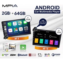 Midcom Mp-10 Bt Multimedya Kameralı Car Player 10" Ekran 2gb Ram 64GB Hafıza USB Androıd Player Double Oto Teyp