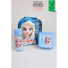 x Dekomus Lisanslı "fearless Collection" Elsa Frozen Termoslu Beslenme Çantası,beslenme KABI,500 ml Matara Seti