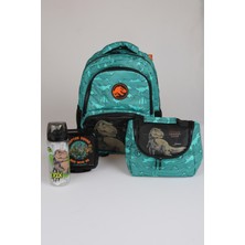 Jurassic World x Dekomus "t-Rex Force Collection" Jurassıc World Lisanslı Okul ve Beslenme Çantası,matara,beslenme Kabı Seti