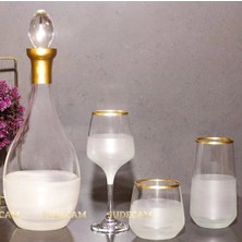 Sudeka 37 Parça 12 Kişilik Nish Gold Cam Su Bardak Takımı, Meşrubat Bardağı Seti