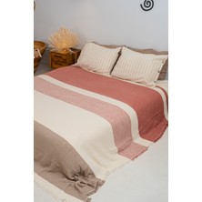 %100 Pamuk Çift Kişilik Müslin Battaniye/yatak Örtüsü 210X225, Hafif, Nefes Alabilir, Çift Taraflı, Rikka Home