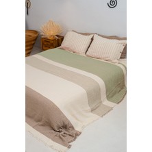 %100 Pamuk Çift Kişilik Müslin Battaniye/yatak Örtüsü 210X225, Hafif, Nefes Alabilir, Çift Taraflı, Rikka Home