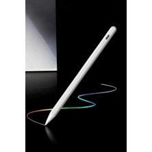 My Best Store Dokunmatik Kalem Beyaz Şarjlı Yedek Uçlu Android ve Ios Uyumlu - MY002R-7AXWN0