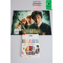 Maped x Dekomus Lisanslı Harry Potter 12'li Keçeli Kalem ve Büyük Boy Resim Defteri Seti Magic School Collection