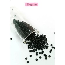 Just Cheap Store Dökme Cam Kum Boncuk (8/0) 3 mm - 20 Gram - Parlak Siyah - BNC170