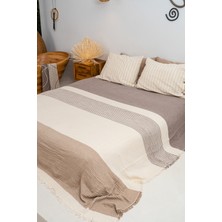 %100 Pamuk Çift Kişilik Müslin Battaniye/yatak Örtüsü 210X225, Hafif, Nefes Alabilir, Çift Taraflı, Rikka Home