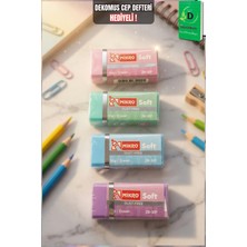 Mikro x Dekomus Pastel Touch Collection "2 Adet" Silgi "dekomus Cep Defteri Hediyeli"