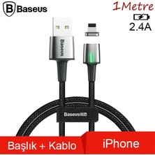 Maxdora Baseus Zinc Magnetic USB Kablo Şarj Iphone 14-13-12-11 1METRE-(5775) - MX002U-7J04Y1
