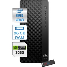 Hp Prodesk 2 Tower G1I Intel I5 14500  Up To 5,0ghz 96GB Ddr5 2tb SSD 6GB/RTX3050 Freedos Mini Tower Masaüstü Bilgisayar B6YE4ET23F34+ZETTAUSBBELLEK