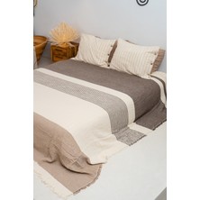 %100 Pamuk Çift Kişilik Müslin Battaniye/yatak Örtüsü 210X225, Hafif, Nefes Alabilir, Çift Taraflı, Rikka Home