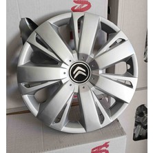 Yk Citroen C-Elysee / C1 / C2 / C3 / Berlingo / Xsara Uyumlu 14 Inç Jant Kapağı 4'lü Takım Amblem Hediyeli