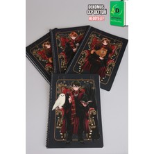 x Dekomus "wizard Icons Collection" Harry Potter A4 Spiralli 2 Adet Kareli Defter,2 Adet Çizgili Defter 80 Yaprak