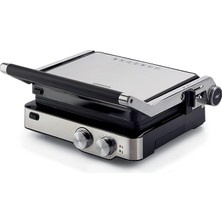 Izgara ve Tost Makinası Metal HGM80.000SS - Grill Toast Machine, 2000 Watt, Zaman ve Sıcaklık Ayarı, Çıkarılabilir Plakalar, 5 Kademeli Yükseklik Ayarı, Kilitleme Fonksiyonu, Izgara Kullanımı
