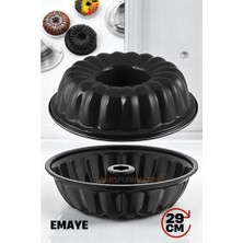 Zenvia Turk Emaye Kek Kalıbı - Yapışmaz Siyah Emaye Kek Kalıbı 29 cm ZNV-HBY3245