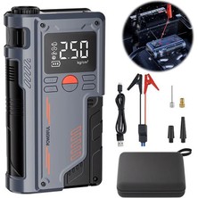 TKÇ Ezere ST-9631 Pro Taşınabilir Göstergeli Araç Lastik Şişirme ve Starter Akü T - TK002M-6VPYC