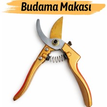 Badem10 Titanyum Kaplamalı Bağ Budama Makası 230 mm Keskin Bıçaklı Profesyonel Bahçe Dal Kesme Makası