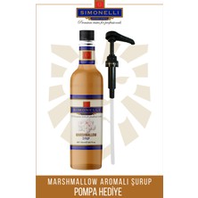 Simonelli Kahve ve Kokteyl Şurubu Marshmelow Aromalı 700 ml Pompa Hediyeli Premium Lezzet