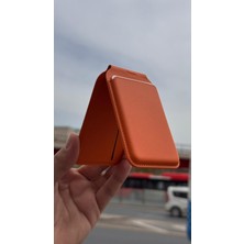 İzel Aksesuar Magsafe Mıknatıslı Stantlı Premium Kartlık Cüzdan Magsafe Özellikli Kılıf ve Cihazlar Için Uyumlu
