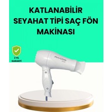 Pileli Store Katlanabilir Seyahat Tipi Saç Kurutma Makinesi Çift Kademeli Ayar