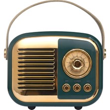 Pileli Store Mıkado MD-24BT Echoes Yeşil 3W Taşınabilir Usb/tf Kart/bluetooth 800MAH Klasik Retro Müzik KUTUSU(1923)