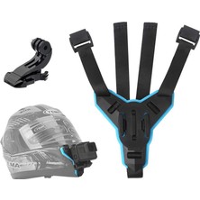 Delixa Motosiklet Kask Tutucu, Kavisli Çeneli, Hero 12/11/10/9/8/7/6, Osmo , INSTA360 Için, Kaymaz Silikon,