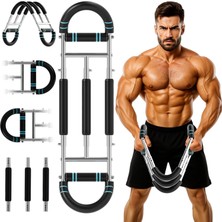 Delixa Ayarlanabilir Çok Fonksiyonlu Direnç Egzersiz Aleti | Yaylı Fitness Aparatı Biceps Triceps Geliştiri