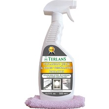 Asansör Temizleyici Paslanmaz Çelik ve Krom Parlatıcı 500 ml + Mikrofiber Bez Stainless Steel & Chrome Cleaner And Polish