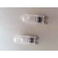 G9 Duylu 40 Watt Buzlu Halojen Ampul Sarı Işık Boy:3,5 cm En:1,2 cm 2 Li Paket