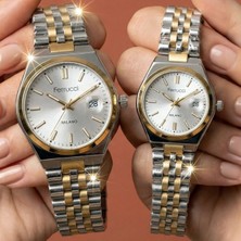 Ferrucci Sevgili Çift Kol Saati Seti Erkek 40 mm Kadın 28 mm Çelik Kordon Altın/metalik 2 Yıl Garantili