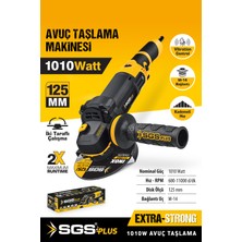 PremiumPort Spral Avuç Taşlama Makinesi 125MM 1010W Devir Ayarlı Çift Hız