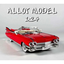 Aksoy Toys 1959 Model Cadillac Eldorado Convertible Klasik Model Araba 23 cm Kırmızı Renk