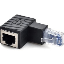 3752 RJ45 Dişi Erkek 90 Derece Cat Internet Ethernet Kablo Uç Çevirici Adaptör Dişi Erkek RJ45 Cat5 Cat6 Cat7 Uyumlu 90 Derece Çevirici Dönüştürücü Adaptör.