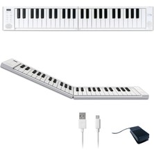 Delixa Carry- Katlanır Piyano 49 Tuşları Taşınabilir Piyano Klavye USB Mıdı Denetleyici Dahili USB Şarj Edi