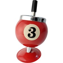 Delixa Bilardo Yuvarlak Basmalı Küllük Kül Tablası