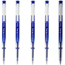 My King Iğne Uçlu Metal Klipsli Jel Tükenmez Kalem 0.5 mm Mavi - 5 Adet GNSRKFAZ914