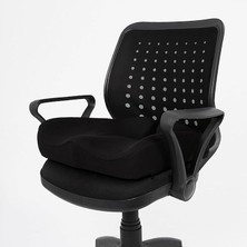 Ortopedik Oturma Minderi Visco Malzeme ile Çok Amaçlı Konfor Yastığı Siyah Renkli Ergonomik Tasarım