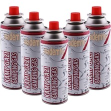 Gazı (5 Adet) Bütan Propan Tüpü Portatif Ocak Kartuşu Tek Kullanımlık Pürmüz Yedeği 227 gr