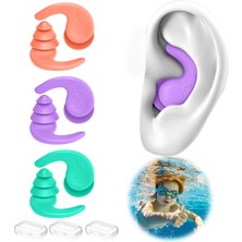 Delixa Fngxx Yüzme Kulak Tıkacı, Yüzme Sörf, Şnorkelle Dalış Su Sporları Için 3 Çift Su Geçirmez Yeniden Ku