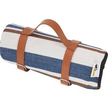 Badger Wunjo Piknik Örtüsü 1.2X2M Mavi-Beyaz, Kamp Örtüsü, Plaj Örtüsü, Su Geçirmez, Katlanabilir, Piknik Örtüsü, Taşıma Saplı