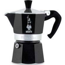 - Moka Express Siyah: 3 Cups Ocak Üstü Espresso Pişirici - 130ML - Alüminyum Gövde - Patentli Güvenlik Valfi - Tüm Ocak Türleri Için Uygundur (Indüksiyon Hariç)