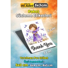 Sb Store Teşekkür Etiketi Thank You Ambalaj Hediye Süsleme Etiketi Model 140 - 95 Adet 5cm